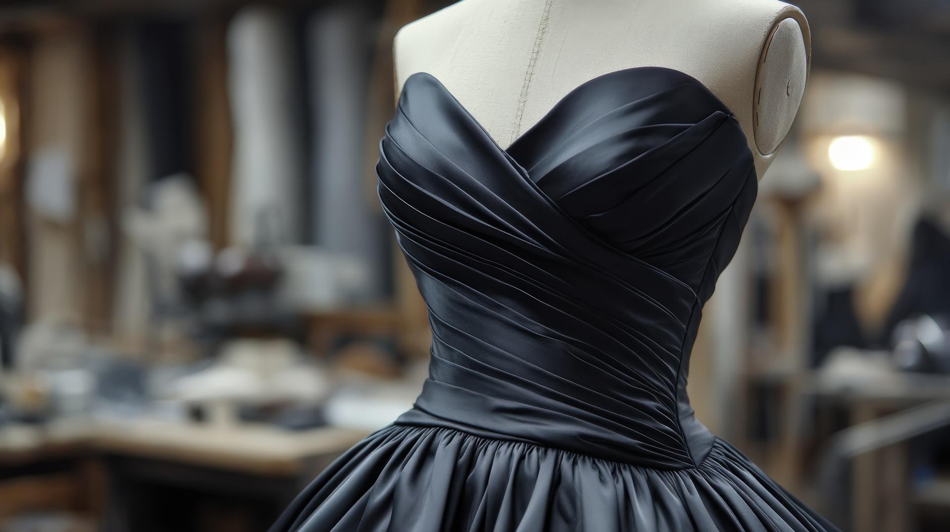Schwarzes Kleid auf Schneiderbüste | Ballkleider Hamburg